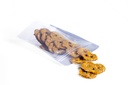 5.4" x 8" x 3" Clear/Silver Stand-Up Pouch with Zipper – Pack of 100 – filled example