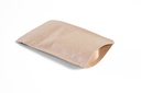 3.1" x 5" x 1.9" Kraft Stand-Up Pouch with Zipper – Pack of 100 – flat
