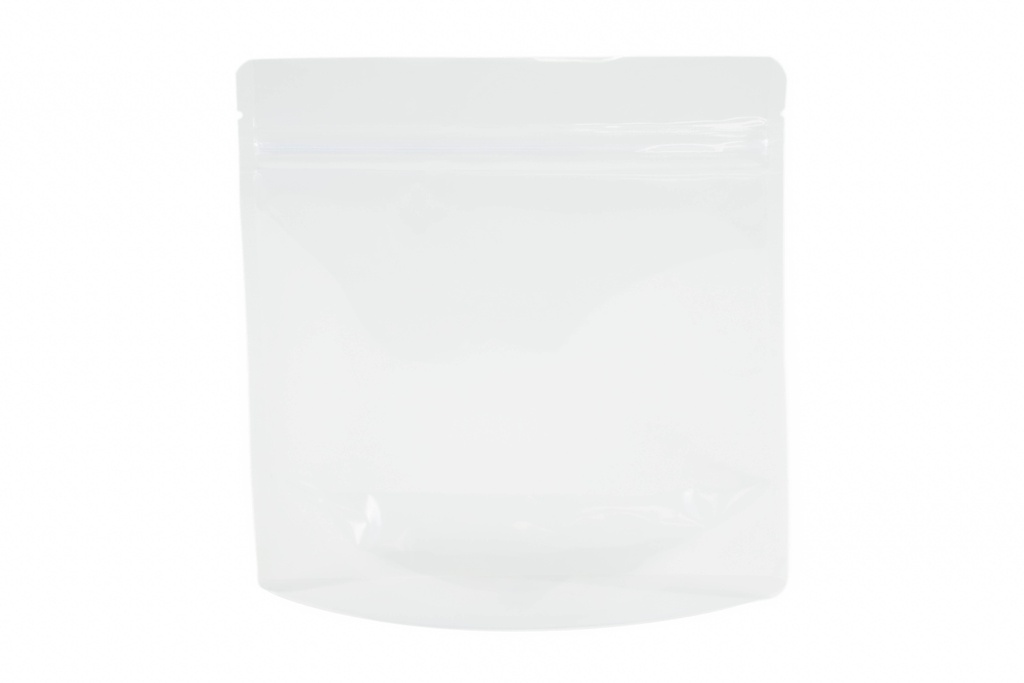 6.7" x 7" x 3.54" Clear Stand-Up Pouch with Zipper – Pack of 50 – empty