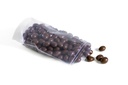6.7" x 9.5" x 3.54" Clear Stand-Up Pouch with Zipper – Pack of 50 – filled example