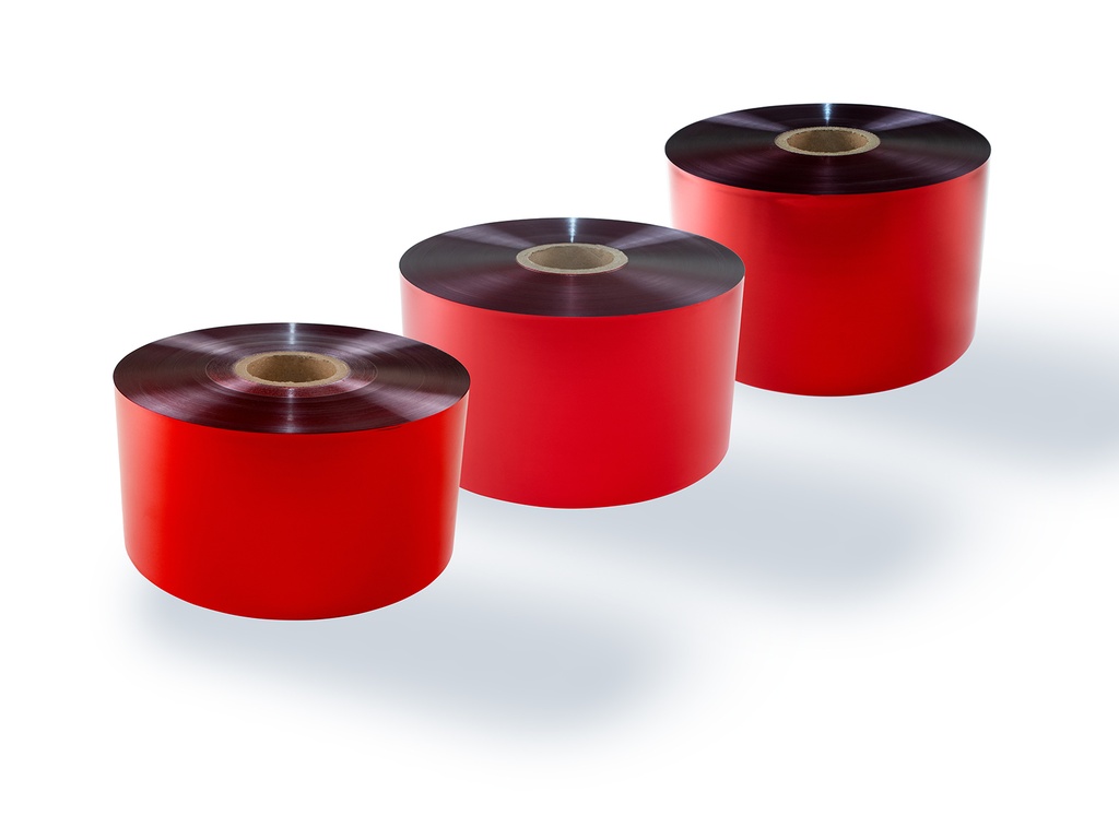 (SFSREDMT) Metallic Red Heat Sealable Packaging Film Roll