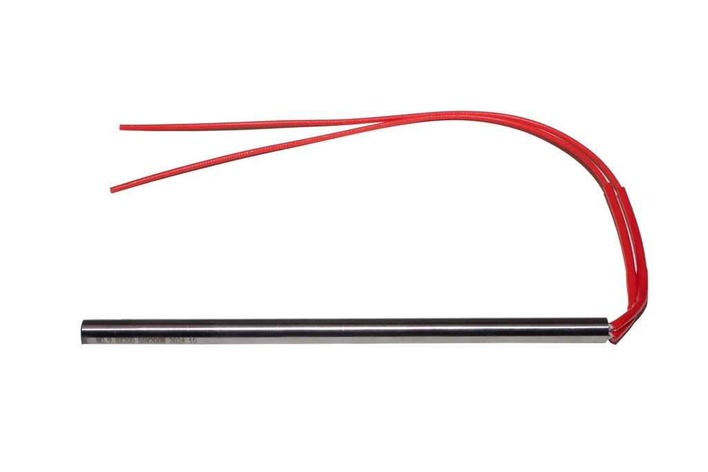 Cartridge Heater - 0.39" Dia x 7.88" L (9.8mm x 200mm) - 200W - 55V - Stainless Steel Tube Heating Element
